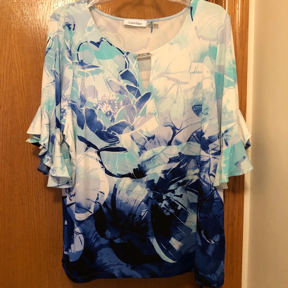 Calvin Klein spring blue top